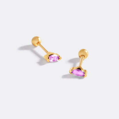 Mint & Lily Marquis Gemstone Sleeper Stud Earrings