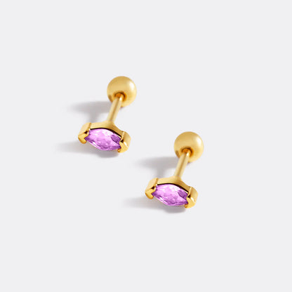 Mint & Lily Marquis Gemstone Sleeper Stud Earrings