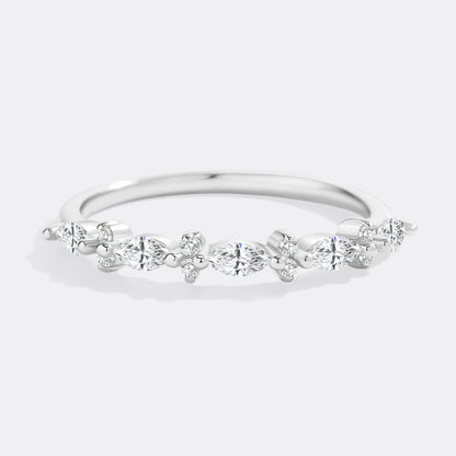 Marquise and Round Diamond Ring