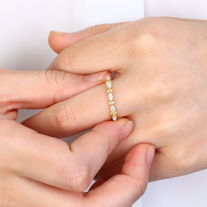 Marquise and Round Diamond Ring
