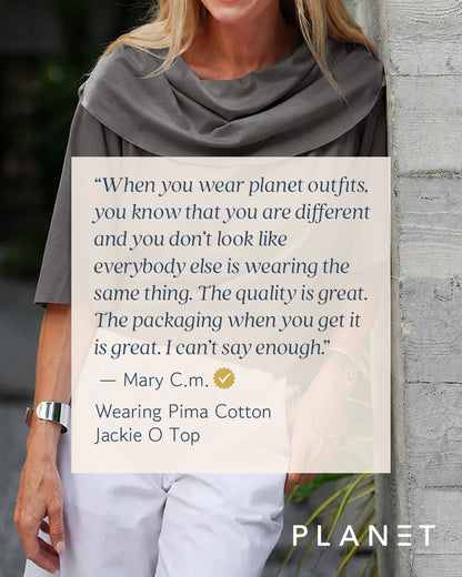 Pima Cotton Jackie O Top - Peacock