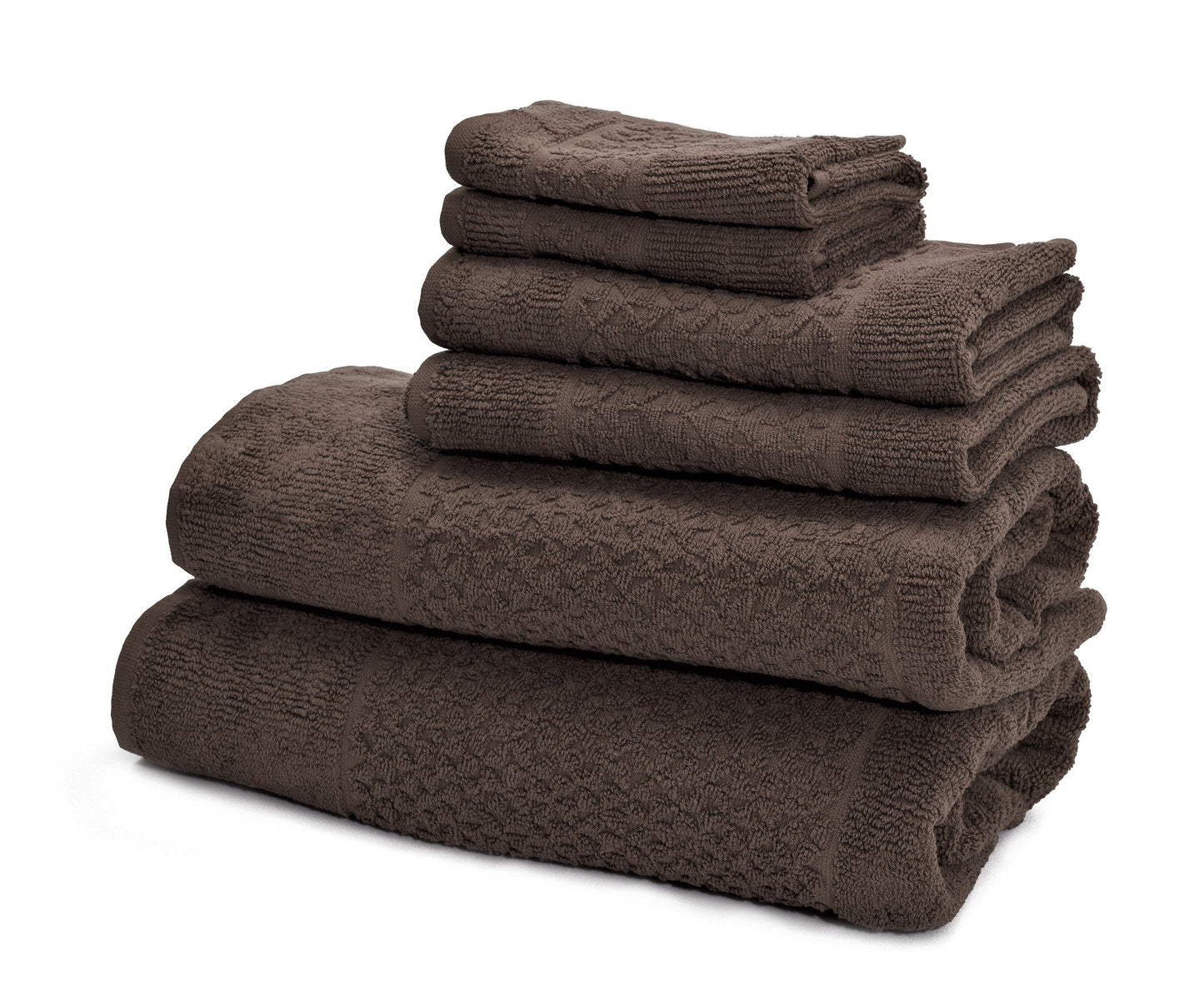 Classic Turkish Towels Mei-Tal Turkish Cotton Jacquard Towel Set of 6
