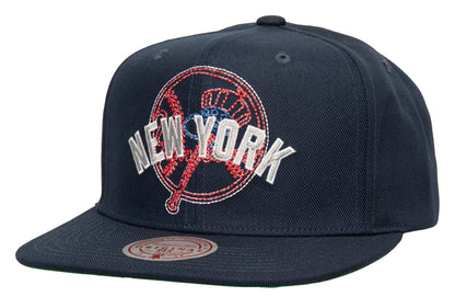 Mitchell & Ness Men's MLB Double Up Snapback Yankees Snapback Caps