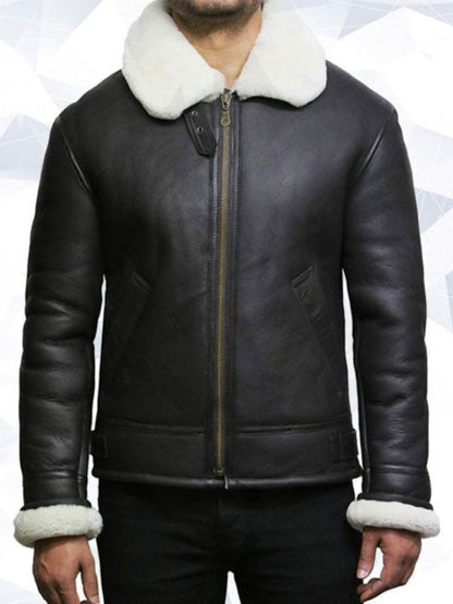 Men’s Aviator RAF B3 Shearling Sheepskin Flying Bomber Jacket