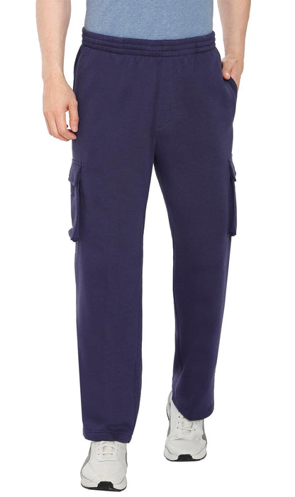 Men's Brushed Fleece Cargo Pants – Comfy Sweatpants with inner drawstrings