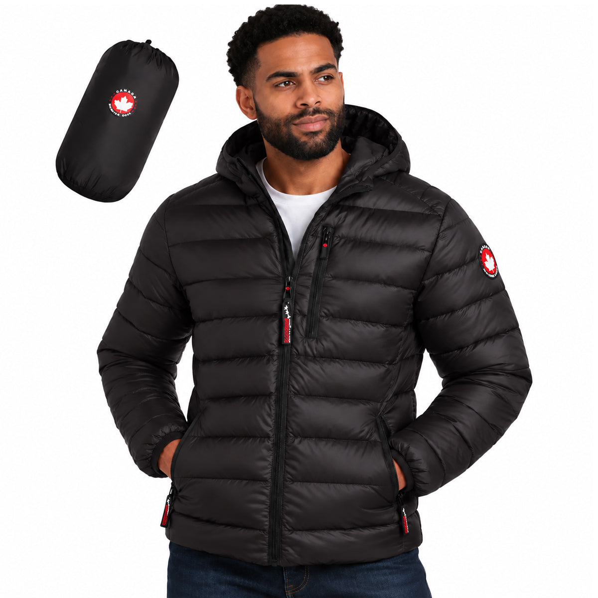 Canada Weather Gear Men's Puffer Jacket - Lightweight Packable Bubble ...