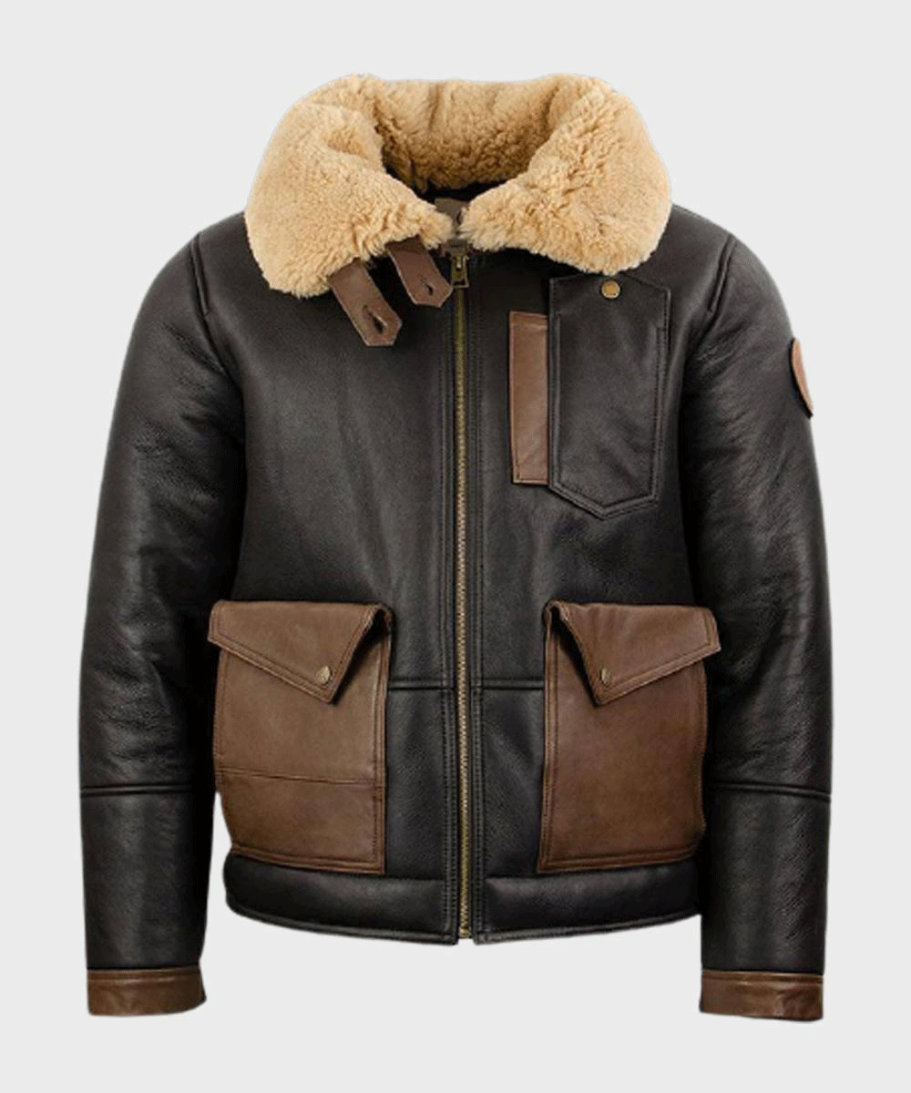 Men’s Shearling Black B3 Bomber Jacket