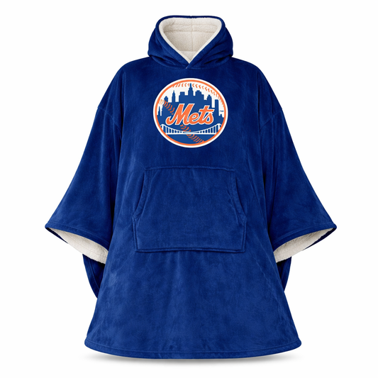 New York Mets MLB Team Color Bloncho W/Logo Patch