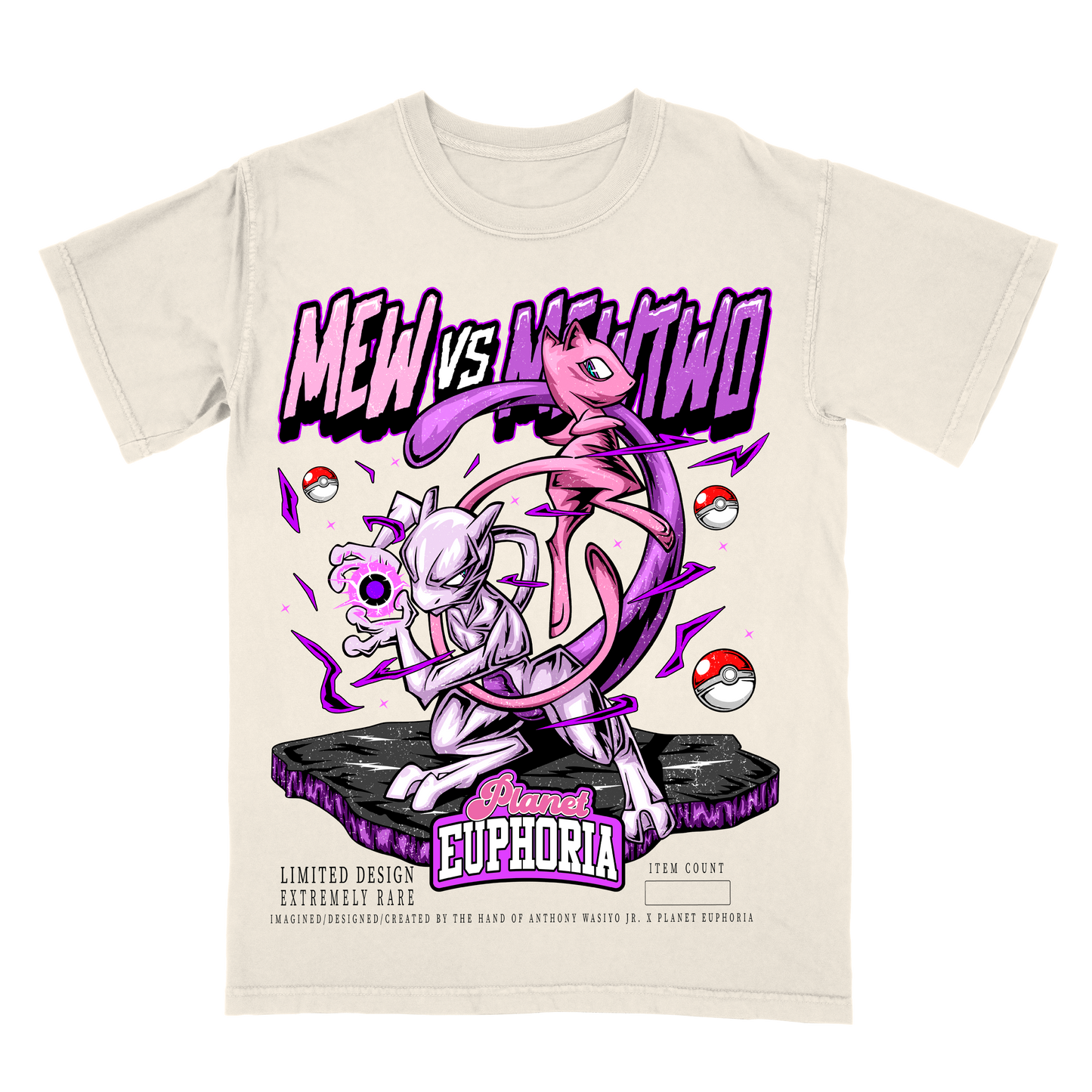 Mew vs MewTwo Limited Edition Graphic T-Shirt