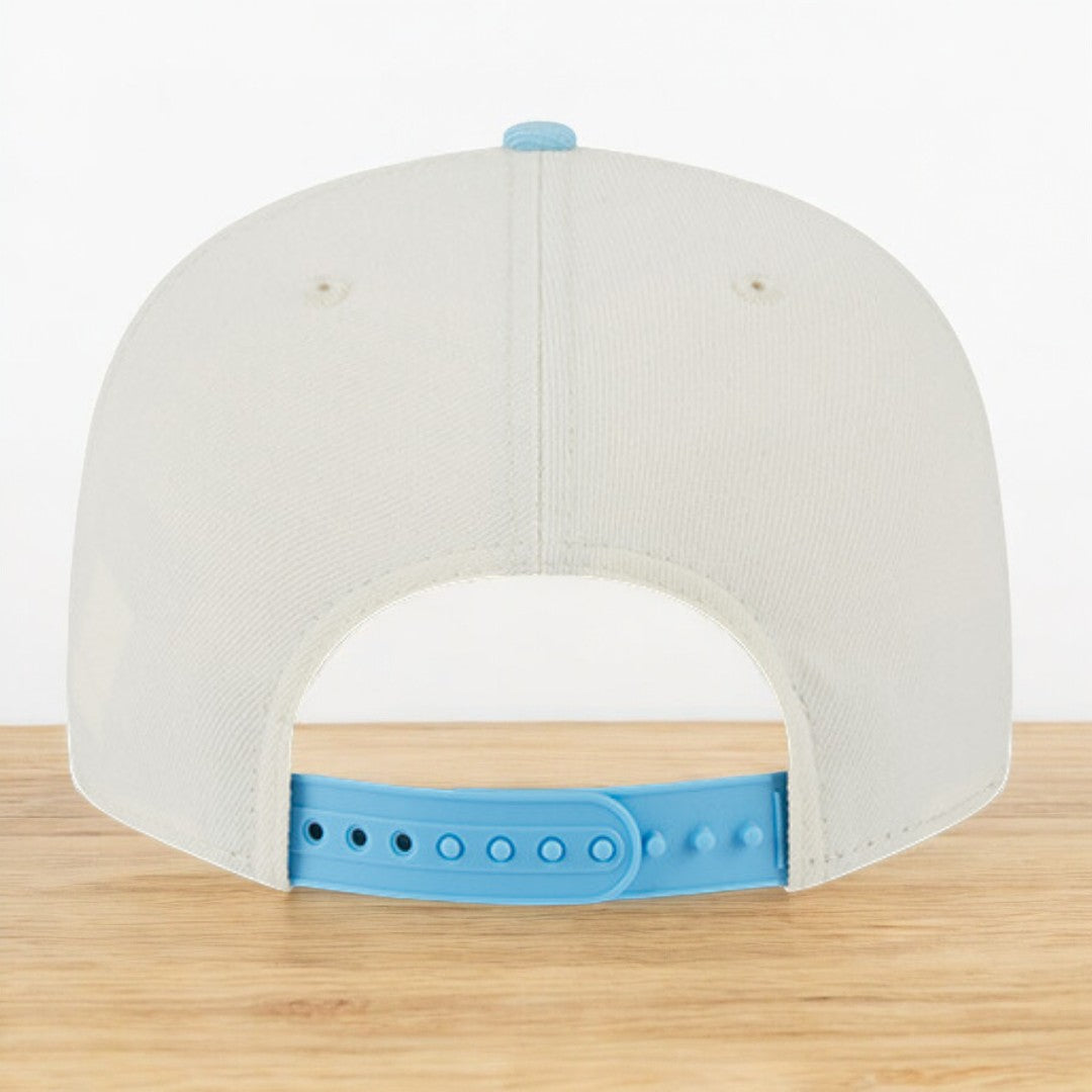 Men's New Era NBA Miami Heat 5950 2 Tone Fitted - Beige/Sky Blue