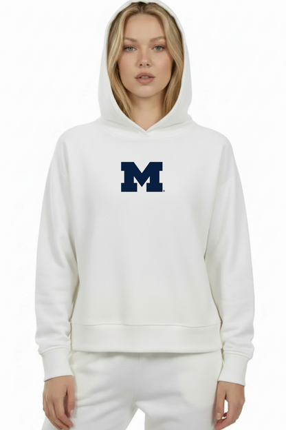 Relaxed Fit Waffle Hoodie Michigan
