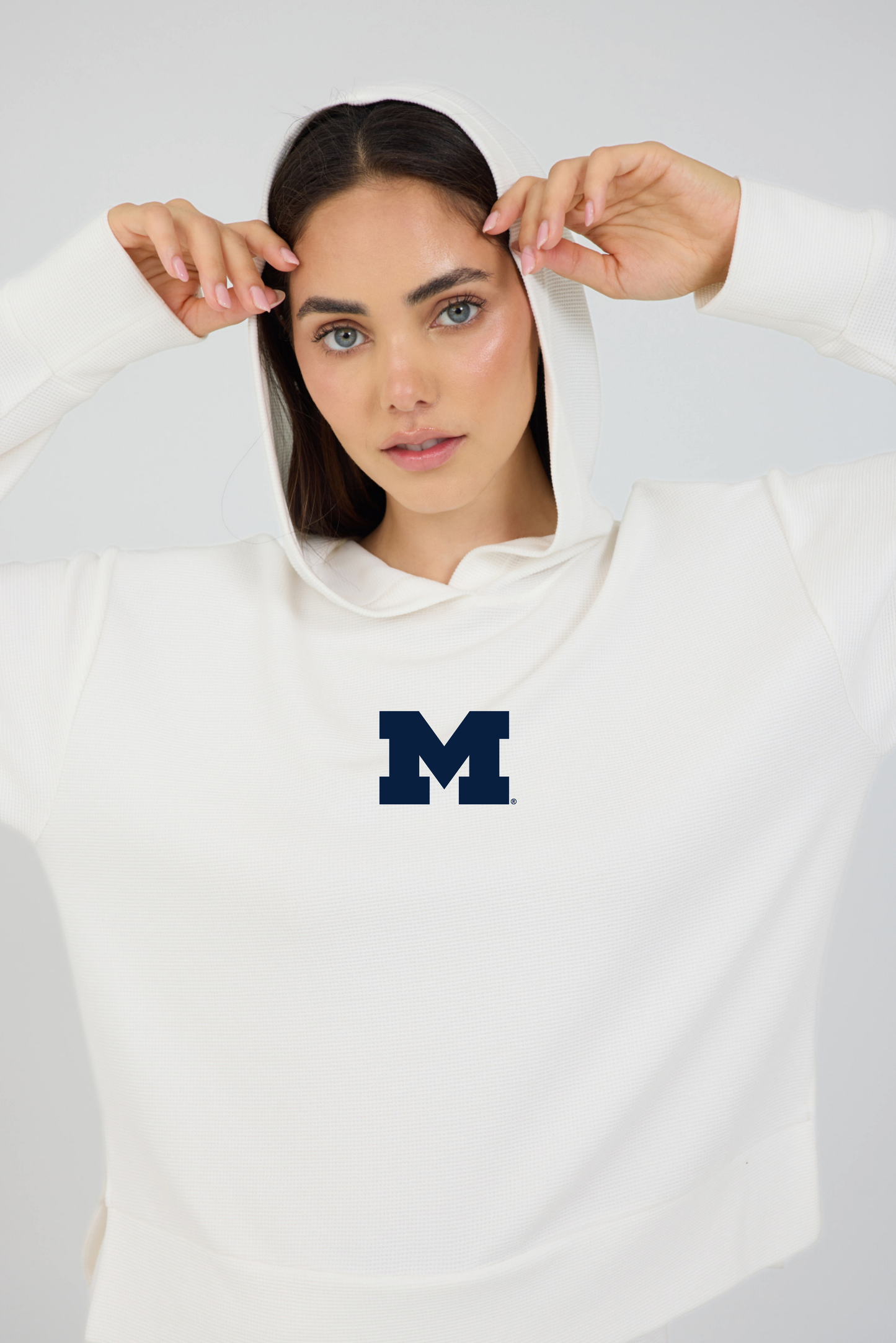 Relaxed Fit Waffle Hoodie Michigan
