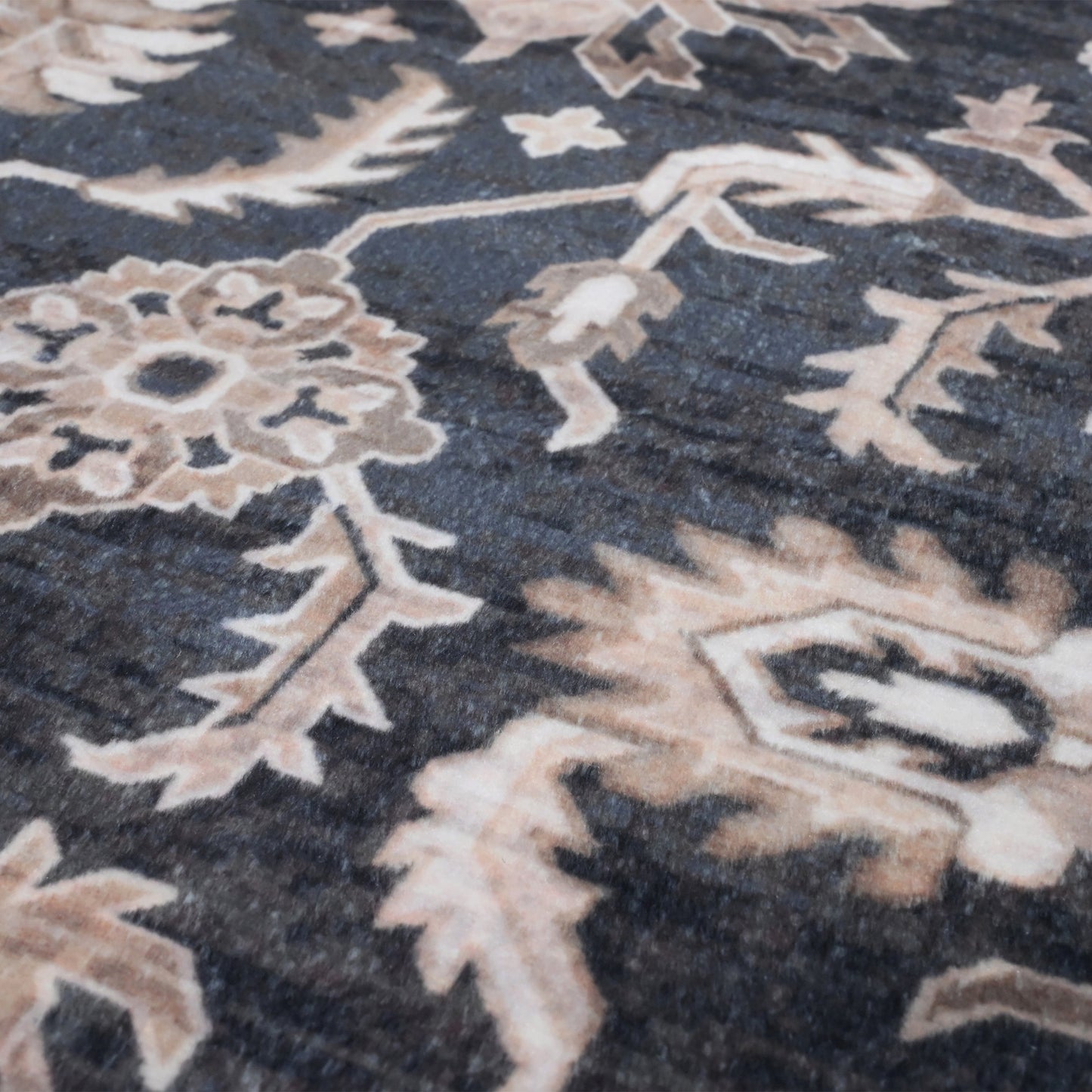 Bibb Home Washable Flannel Printed Accent Rug With Latex Back 1-2 Pack  24x36