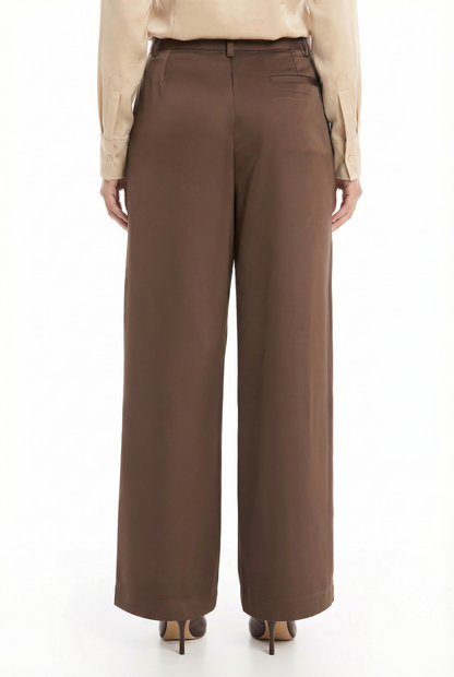 Milan Satin Cargo Pant - Espresso