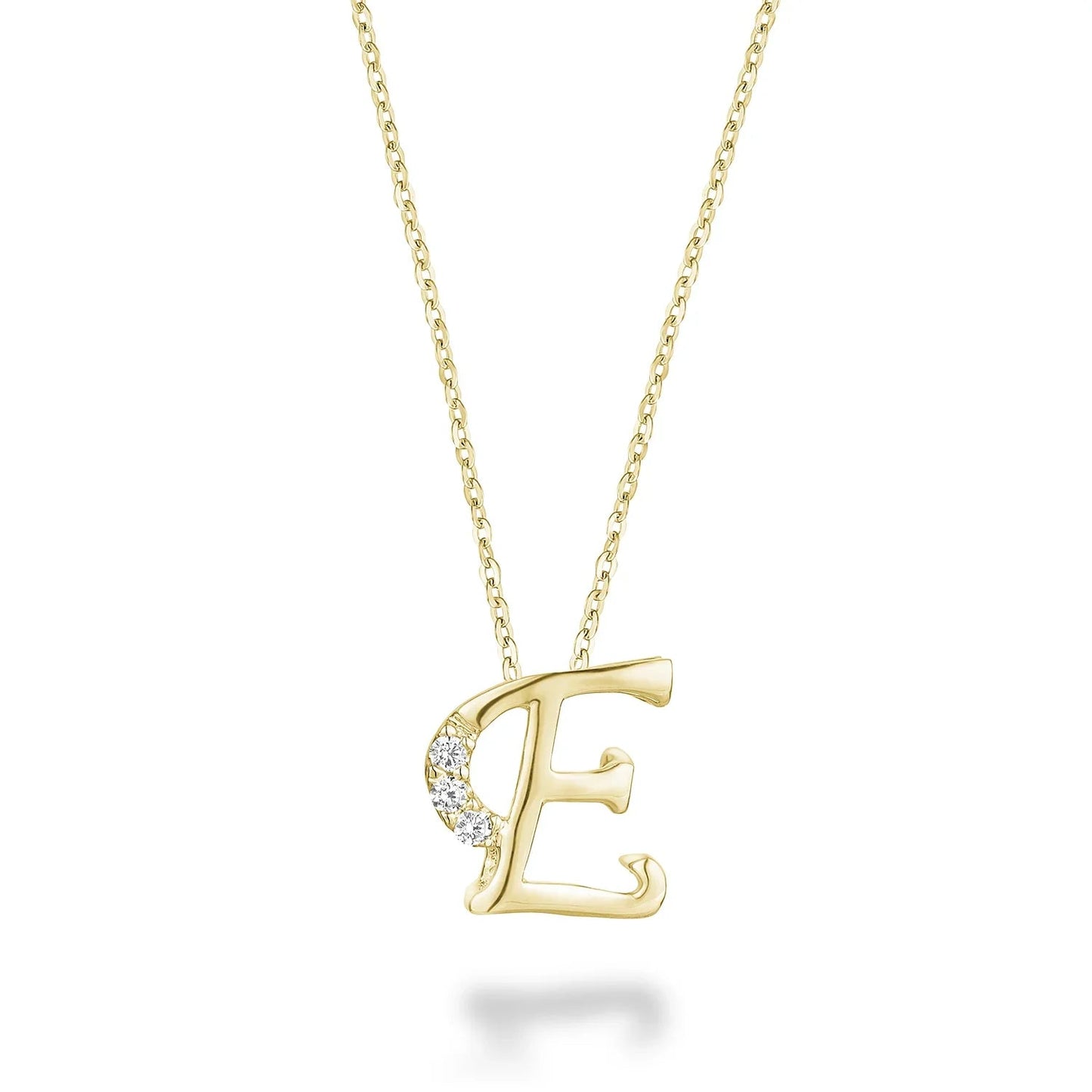 10K Gold Mini Diamond Initials Necklace