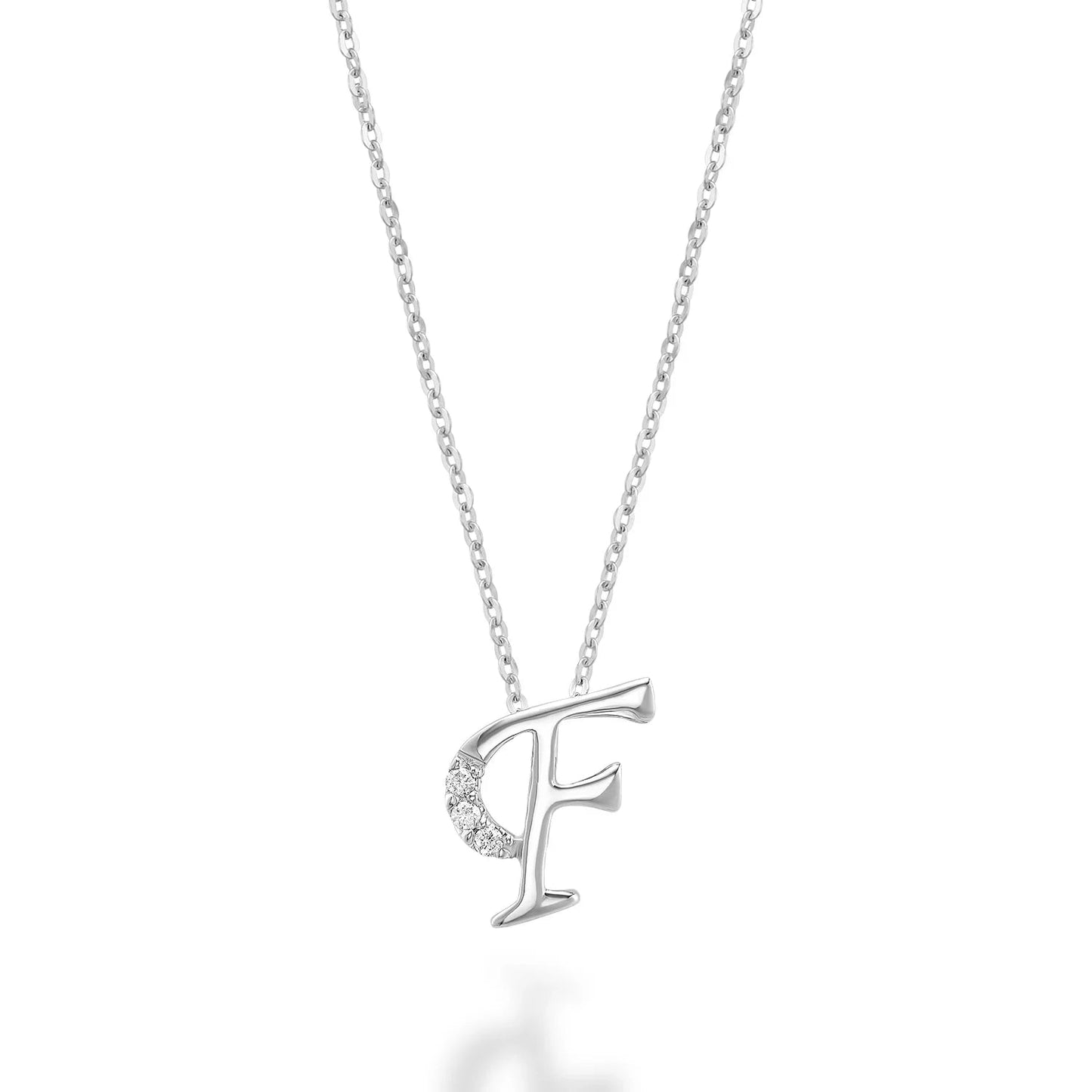 10K Gold Mini Diamond Initials Necklace