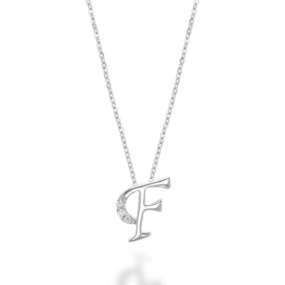 10K Gold Mini Diamond Initials Necklace