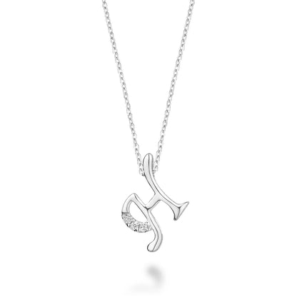 10K Gold Mini Diamond Initials Necklace