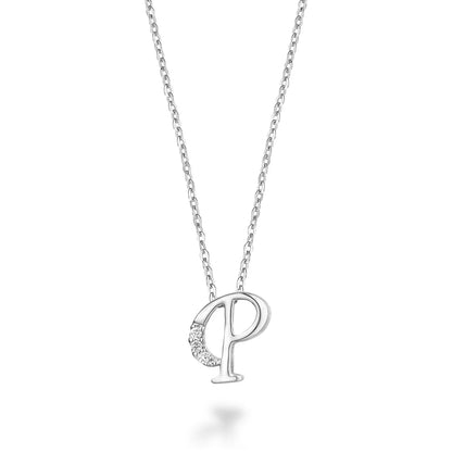 10K Gold Mini Diamond Initials Necklace