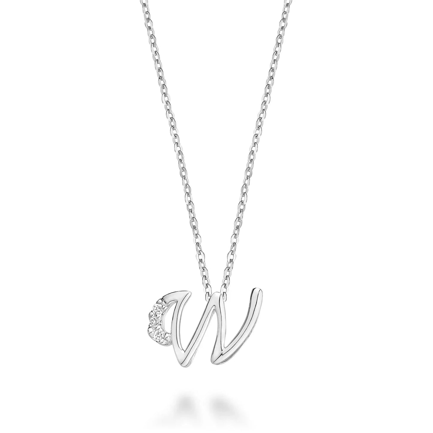 10K Gold Mini Diamond Initials Necklace