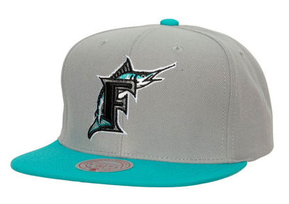Mitchell & Ness Men's MLB Away Snapback Coop Marlins Snapback Caps