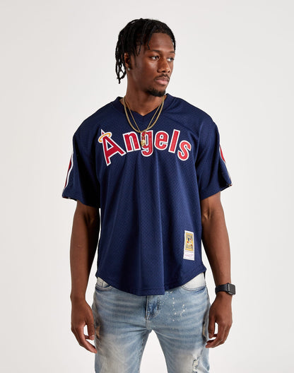 Mitchell & Ness Men's MLB Authentic Bp Jersey - Angels 1984 Reggie Jackson Jerseys