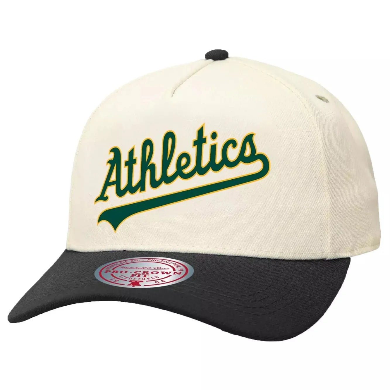 Mitchell & Ness Men's MLB Off Word Pro Snapback Athletics