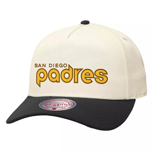 Mitchell & Ness Men's MLB Off Word Pro Snapback Coop Padres Snapback Caps
