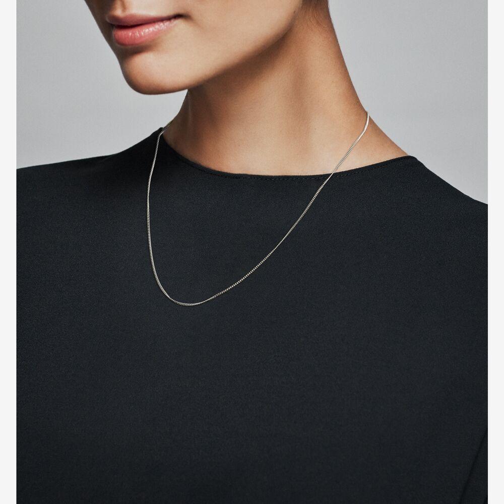 Mint & Lily Italian Milano Sterling Silver Adjustable Chain Necklace