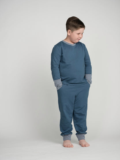 Sapphire Cuffed Pajamas