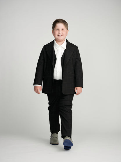 Black Windowpane Dress Blazer