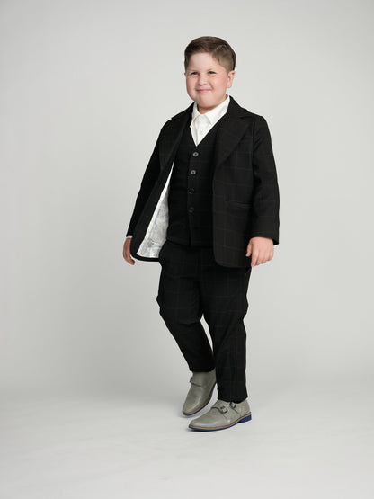 Black Windowpane Dress Blazer