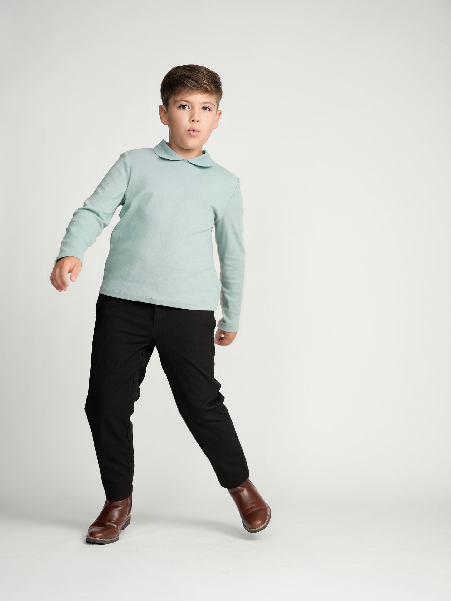 Seafoam Collar Top (Long Sleeve)