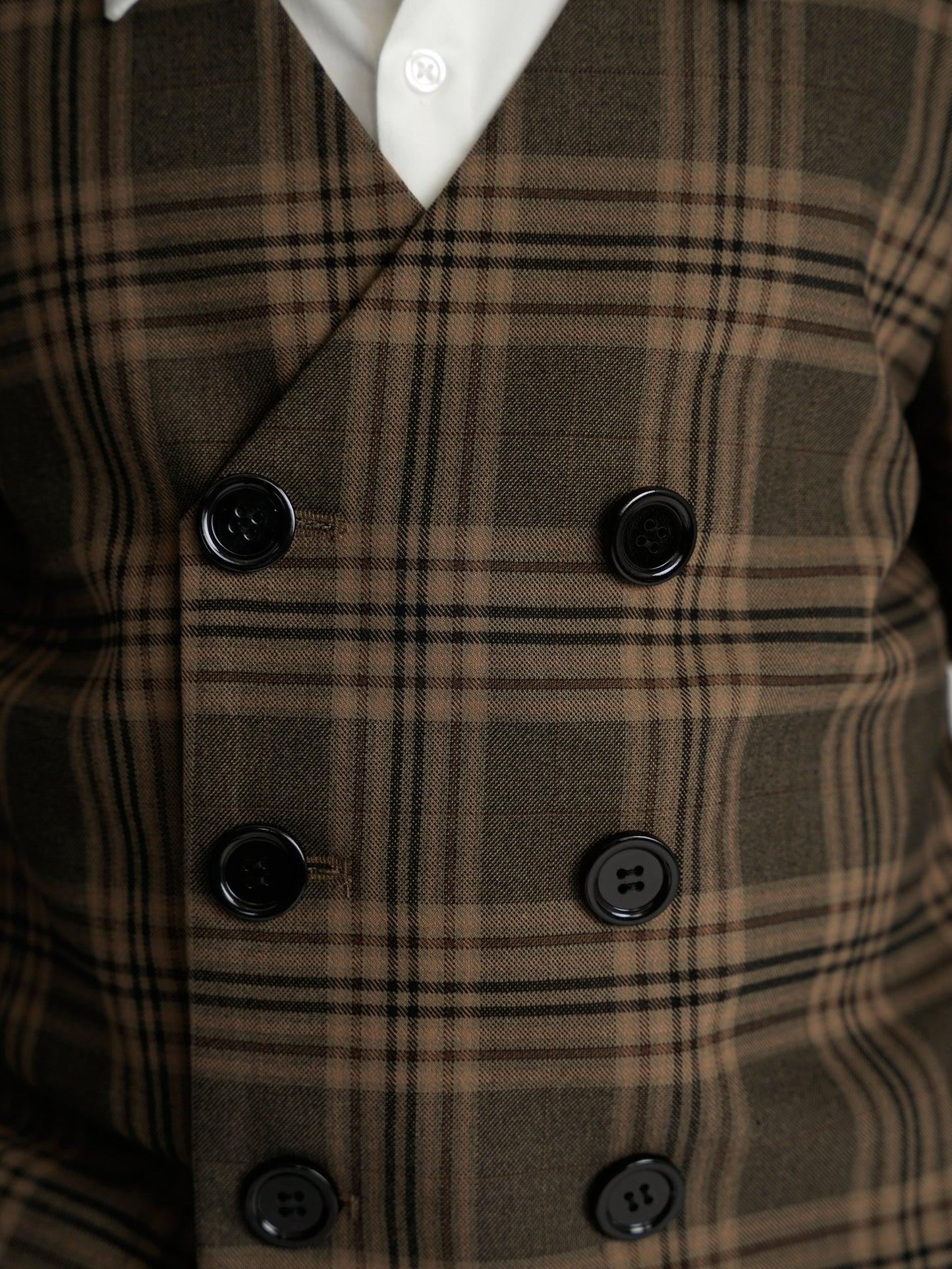 Plaid Double Breasted Dress Blazer