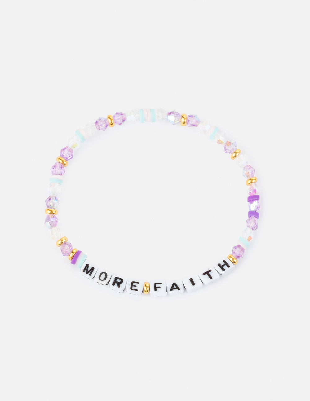 Elevated Faith More Faith Letter Bracelet