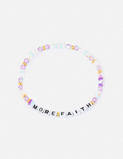 Elevated Faith More Faith Letter Bracelet