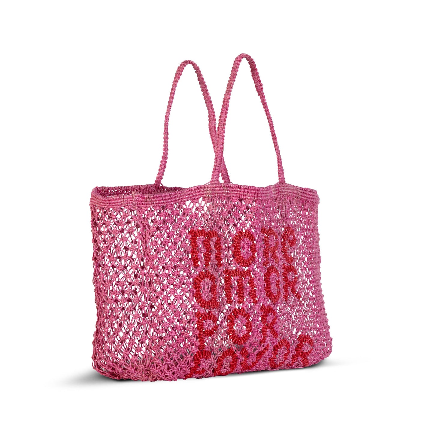 More Amor Por Favor Macrame Jute Tote