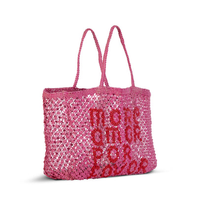 More Amor Por Favor Macrame Jute Tote