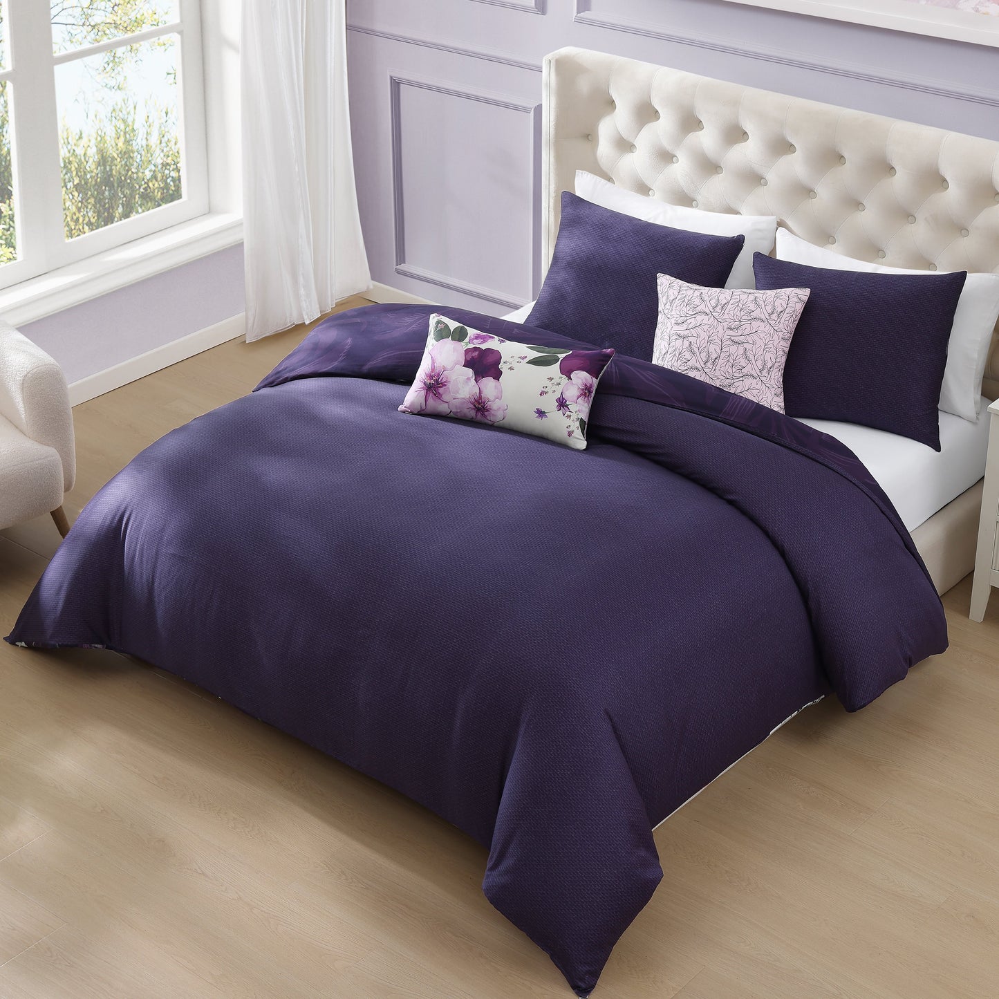 Bebejan Morning Glory 5 Piece Reversible Comforter Set