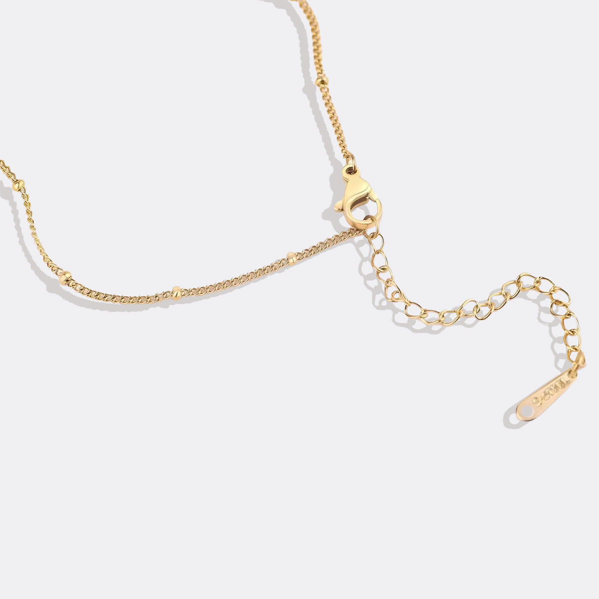 Mint & Lily Mother Of Pearl Heart Initial Necklace
