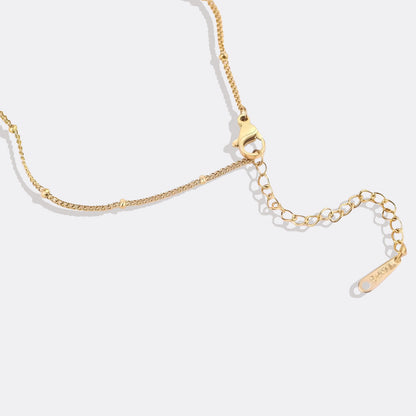 Mint & Lily Mother Of Pearl Heart Initial Necklace