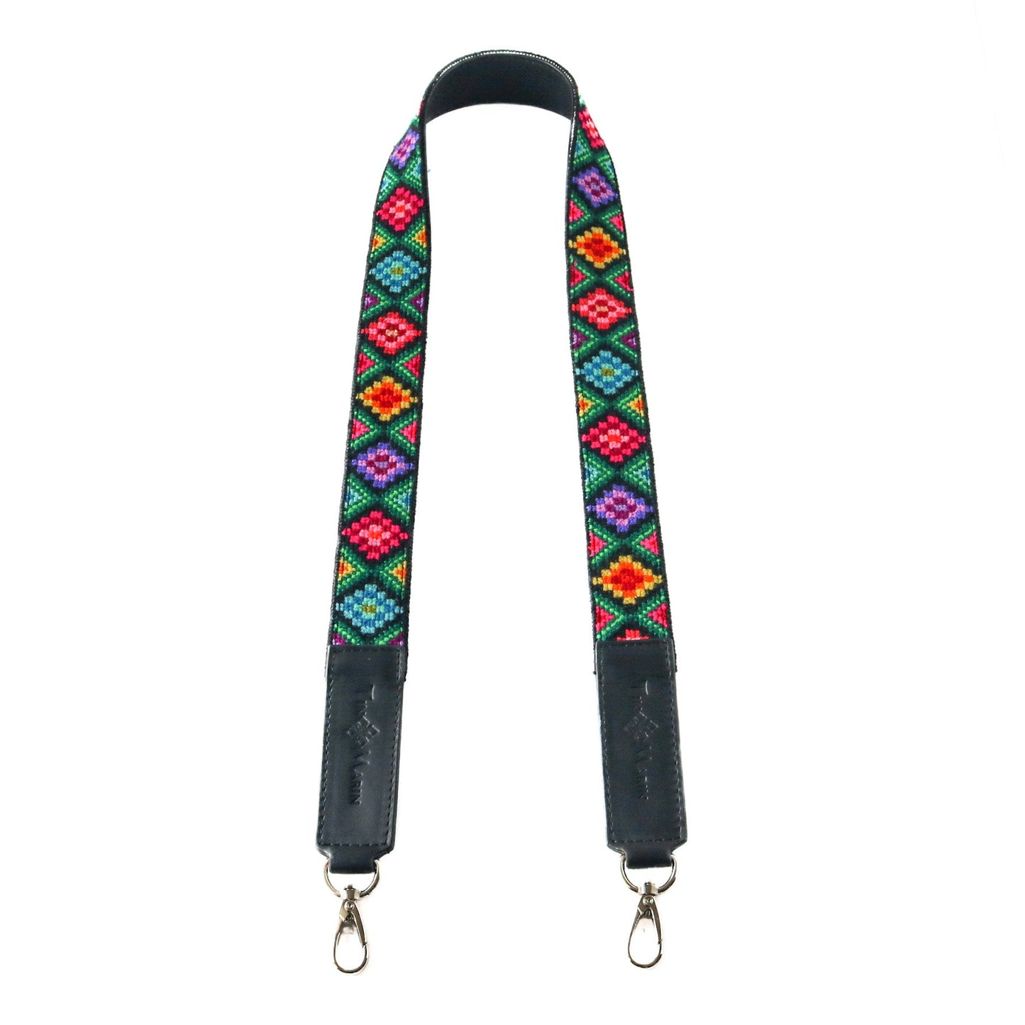 Mai Woven Bag Strap - Multi with Leather