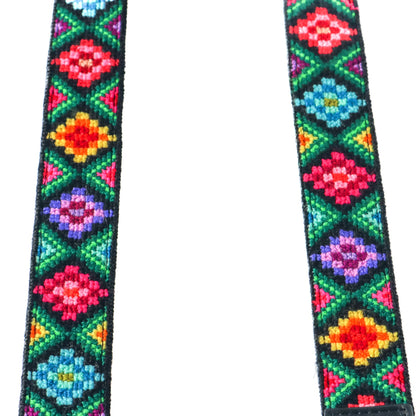 Mai Woven Bag Strap - Multi with Leather