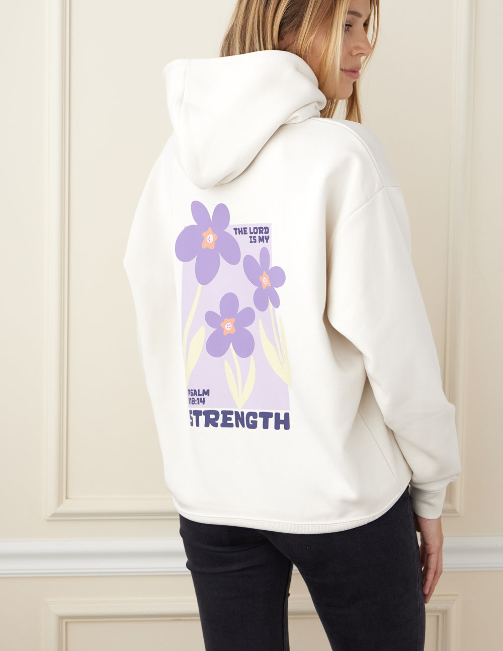 Elevated Faith My Strength Floral Unisex Hoodie