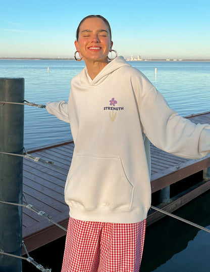 Elevated Faith My Strength Floral Unisex Hoodie