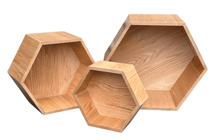 Hexagon Nesting Tables (Set of 3) | Solid European Oak