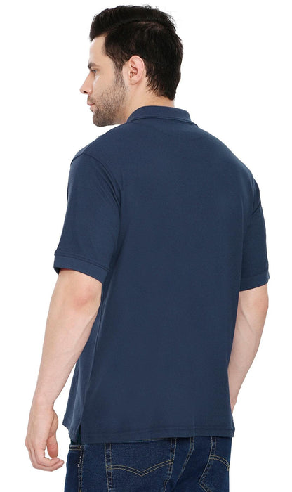 Mens Pique Knit Polo Aquamarine