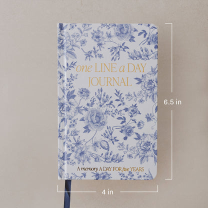 Blue Delft One Line A Day Memory Journal