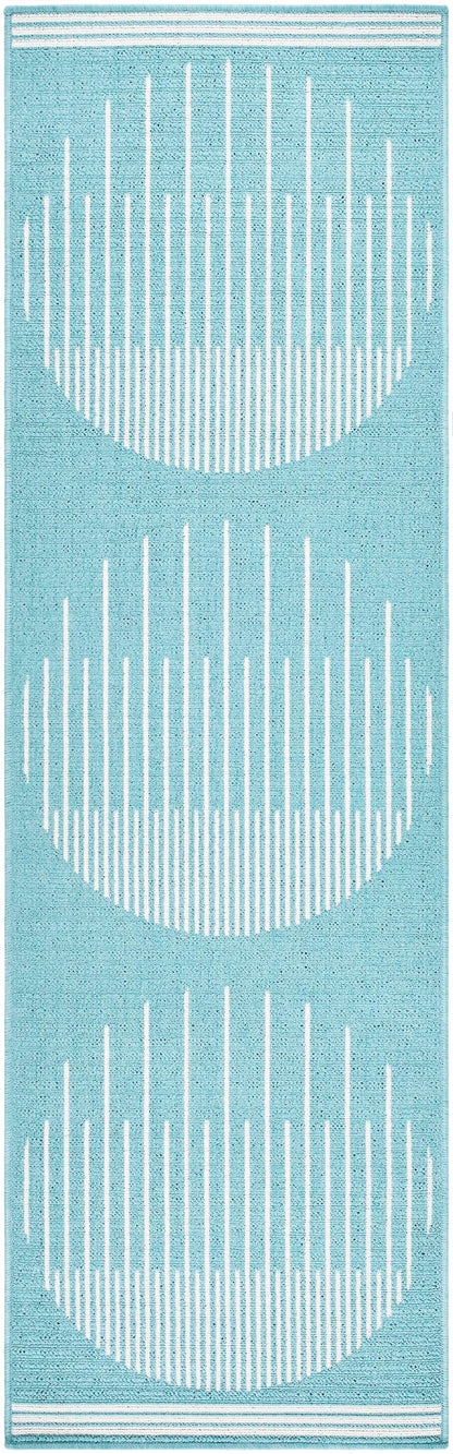Nabil Aqua Outdoor Area Rug