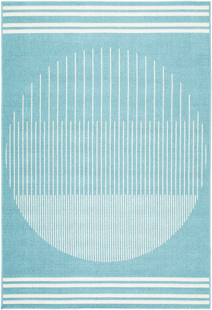 Nabil Aqua Outdoor Area Rug